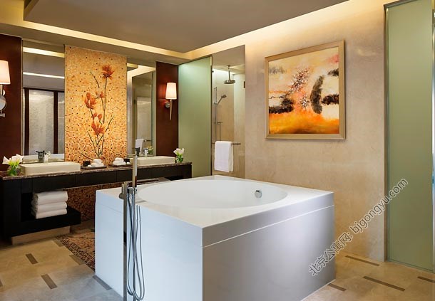 北京万豪行政公寓浴室
